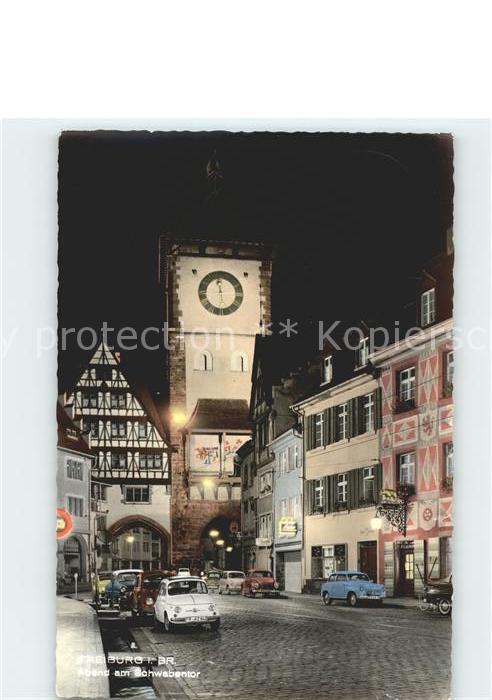Freiburg Breisgau Abend am Schwabentor