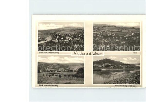 Vlotho Panorama Blick vom Amtshausberg Winterb