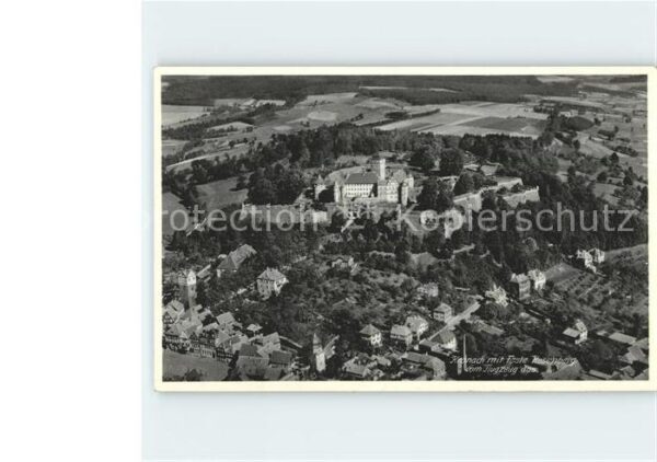 Kronach Oberfranken mit Feste Rosenberg Fliegeraufnahme