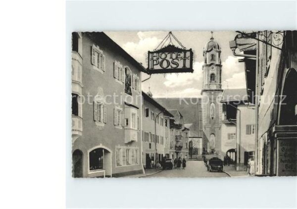 Mittenwald Bayern Blick vom Hotel Post auf Obermarkt und