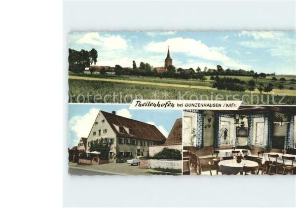 Theilenhofen Ortsansicht mit Kirche Gasthaus Zum Rot