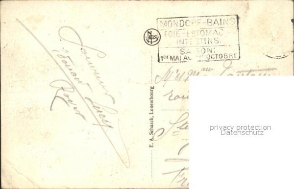 LUXEMBOURG  Luxemburg Palais Grand Ducal Stempel auf AK – Bild 2