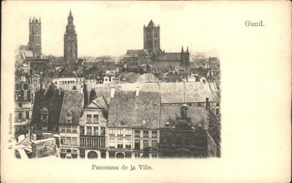 Gand Belgien Panorama de la Ville Cathedrale Eglise