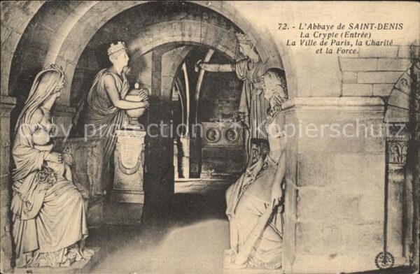 Saint-Denis Seine Entree de la Crypte Ville de Paris Char