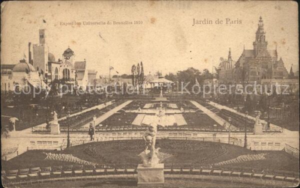 Exposition Universelle Bruxelles 1910 Jardin de Paris