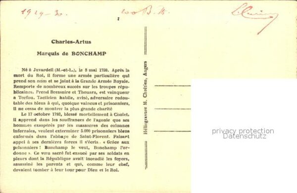 Persoenlichkeiten Charles-Artus Marquis Bonchamp – Bild 2