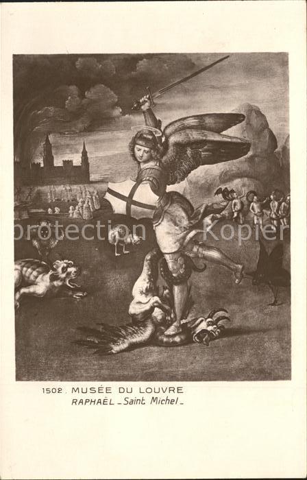 Kuenstlerkarte Alte Kuenstler Raphaél Saint Michel