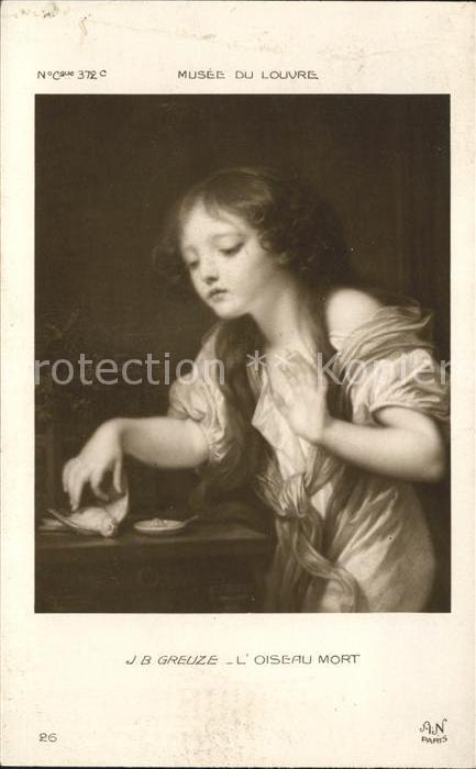 Verlag Noyer (AN Paris) Nr. 26 L'Oiseau Mort J.B. Greuze