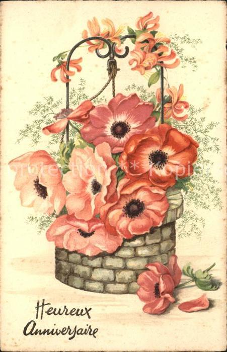 Blumen Brunnen Glückwunsch