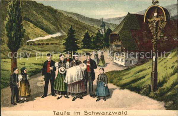 Taufe Taufkind Familie Kruzifix