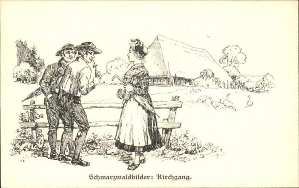 Religion Männer Frau Kirchgang Schwarzwald