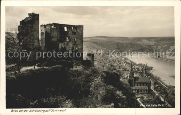 Foto Zeitz F.G. Nr. 1110 Schönburg Oberwesel