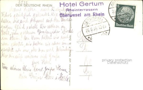 Foto Zeitz F.G. Nr. 1110 Schönburg Oberwesel – Bild 2
