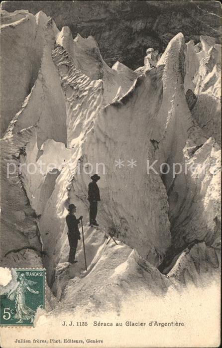 Gletscher Wanderung Seracs Glacier d_Argentiere