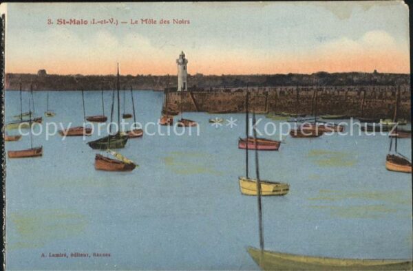 Boote Leuchtturm St-Malo Mole des Noirs