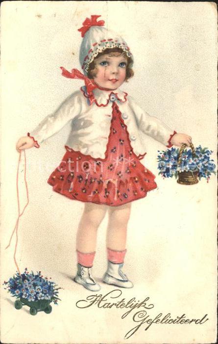 Kinder Child Enfants Glückwunsch Blumen