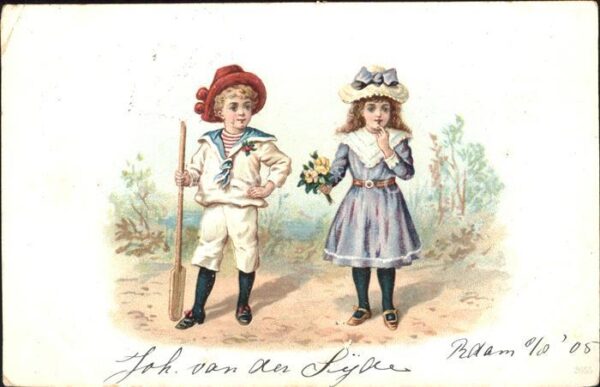 Kinder Child Enfants Mode Hut Matrosenanzug Blumen