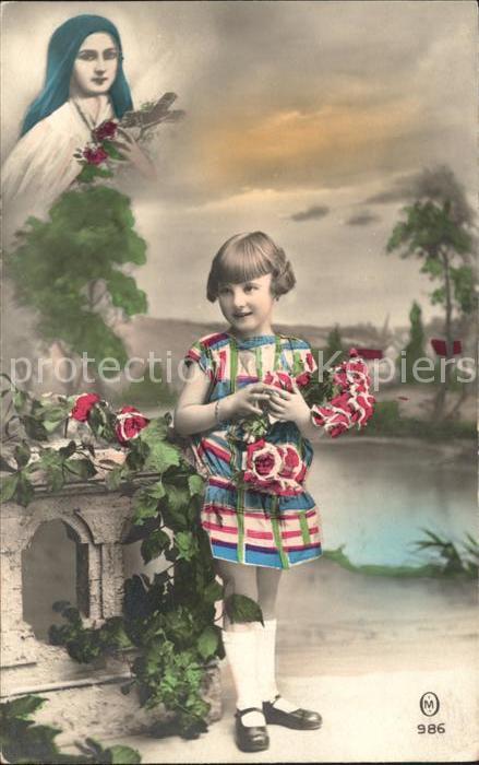 Kinder Child Enfants Rosen Madonna Heilige Maria