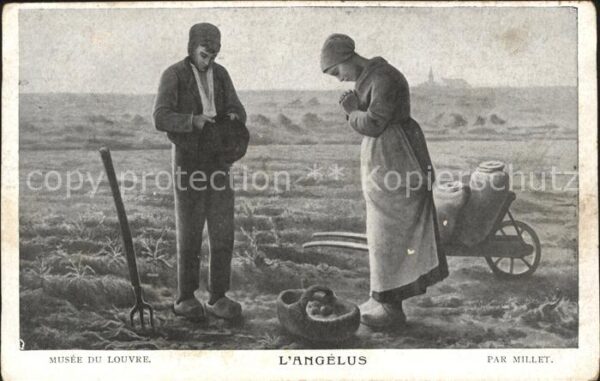 Landwirtschaft Gebet Schubkarre Kartoffel L'Angelus Mi