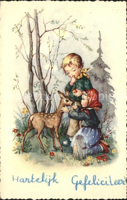 Reh Kinder Glückwunsch