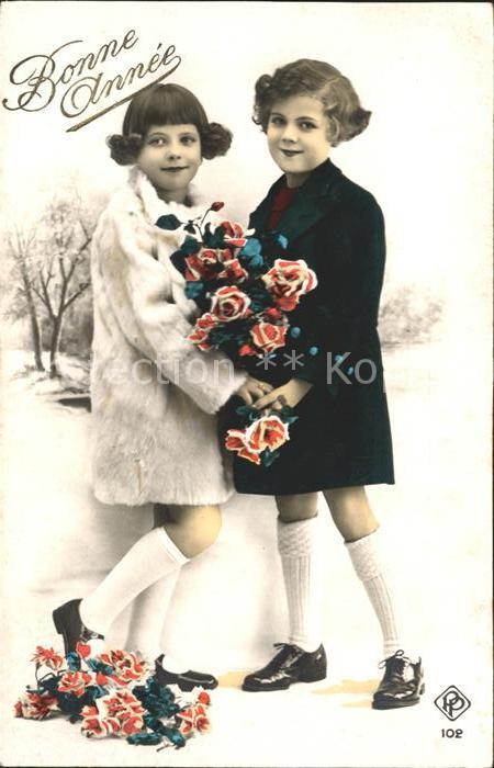Kinder Child Enfants Rosen Mantel Neujahr Foto-PP-Nr. 102