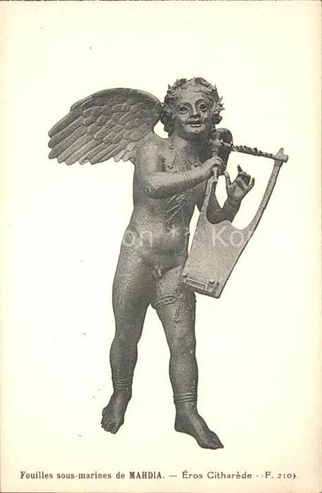 Skulpturen Eros Citharede Fouilles Mahdia Musee du