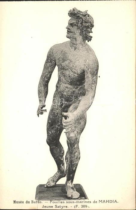 Skulpturen Jeune Satyre Fouilles Mahdia Musee du B