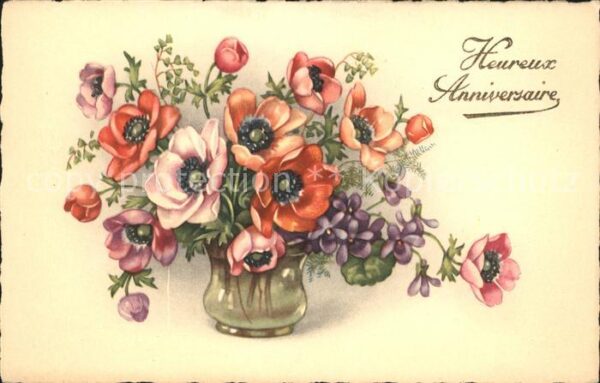 Blumen Mohnblumen Veilchen Geburtstag