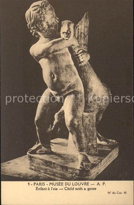 Skulpturen Enfant a l'oie Musee du Louvre Paris