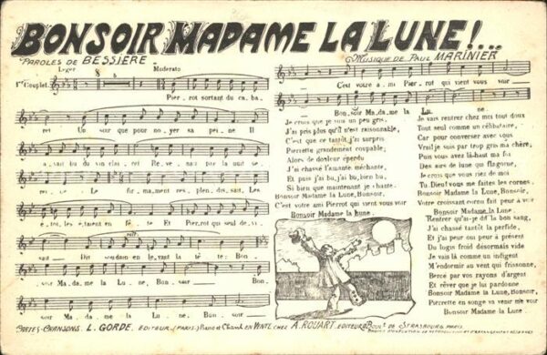 Liederkarte Bonsoir Madame la Lune Bessiere Paul Ma