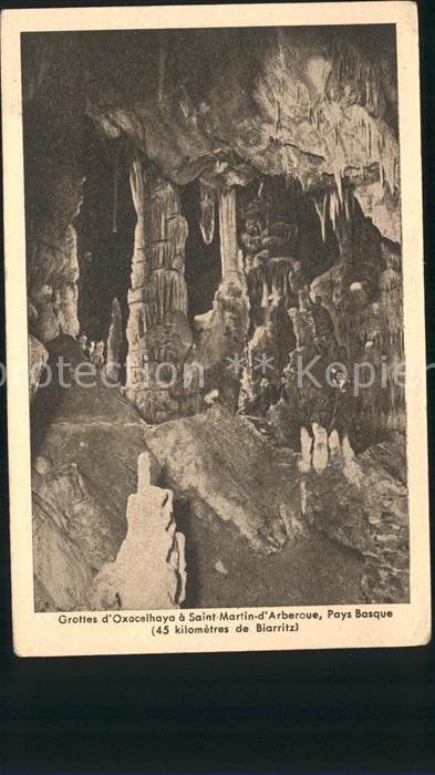 Hoehlen Caves Grottes Oxocelhaya Saint-Martin-d_Arberoue