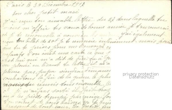 Foto MC Paris Nr. 249 Soldat Neujahr Veilchen – Bild 2