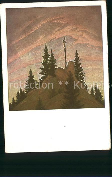 Kuenstlerkarte C.D. Friedrich Kreuz im Gebirge Nr. 541