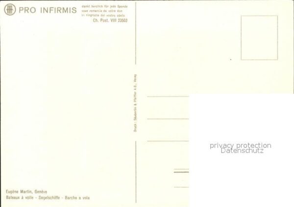 Kuenstlerkarte Eugene Martin Geneve Spendenkarte Pro I – Bild 2
