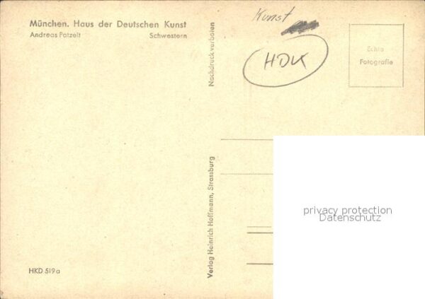 Verlag HDK Nr. 519 a Andreas Patzelt Schwestern – Bild 2