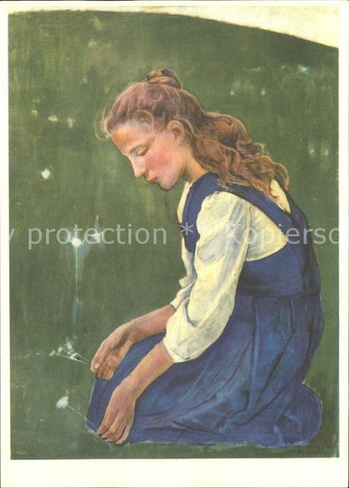 Hodler Ferdinand Knieendes Mädchen Spendenkarte Pro Infi