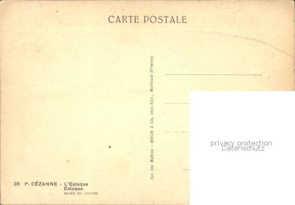 Kuenstlerkarte P. Cezanne L'Estate Nr. 36 – Bild 2