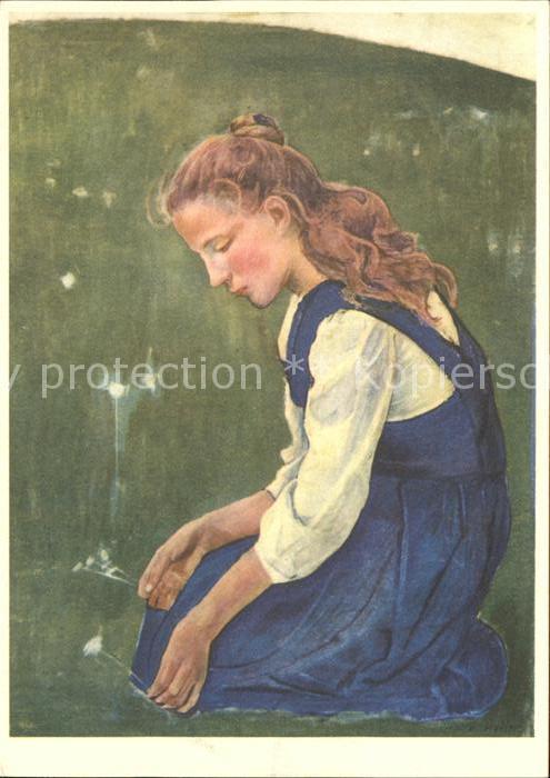 Hodler Ferdinand Knieendes Mädchen Spendenkarte Pro Infi