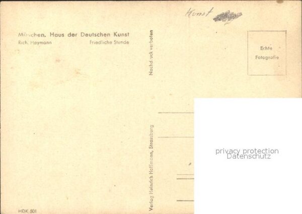 Verlag HDK Nr. 501 Rich. Heymann Friedliche Stunde – Bild 2