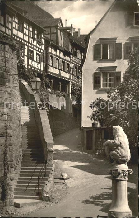 Meersburg Bodensee Bärenbrunnen und Steigstrasse