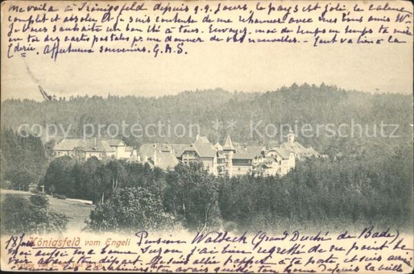 Koenigsfeld Schwarzwald Blick vom Engeli