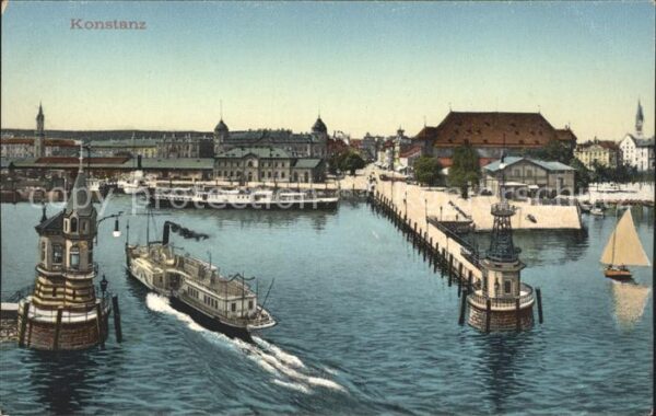 Konstanz Bodensee Hafen Steg Leuchtturm