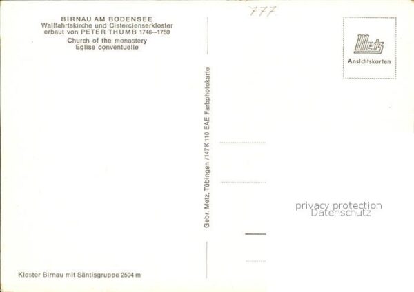 Birnau Wallfahrstkirche und Cistercienserklost – Bild 2
