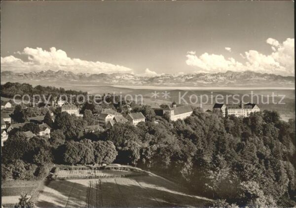 Heiligenberg Baden Fliegeraufnahme mit Bodensee und Alpen