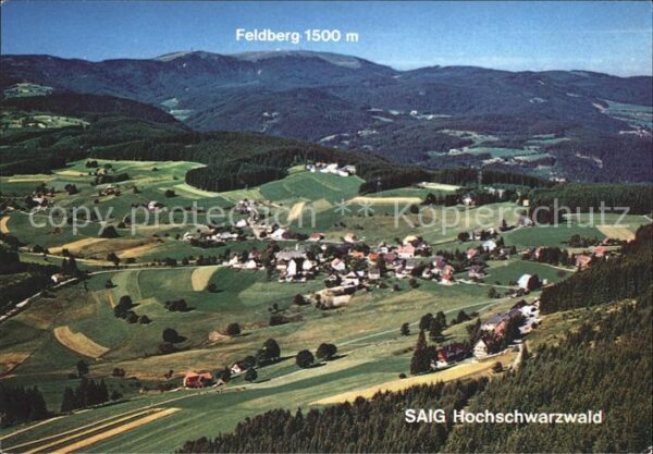 Saig Schwarzwald Fliegeraufnahme mit Feldberg