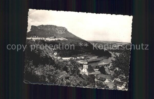 Koenigstein Saechsische Schweiz mit Lilienstein