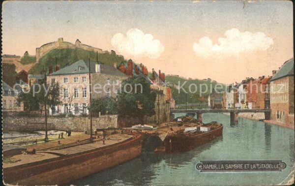 Namur Wallonie La Sambre et la Citadelle Pont Bateau F