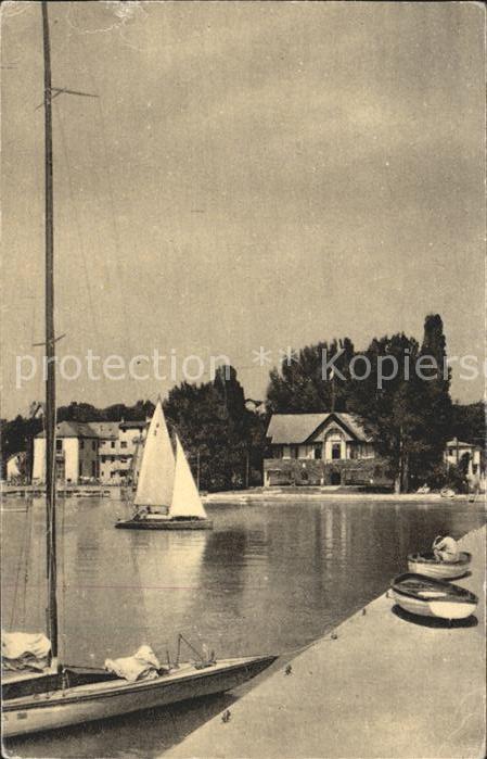 Balatonfuered Kikötöreszlet Hafen Segelboot