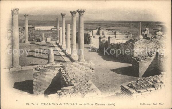 Timgad Ruines Romaines Salle de Reunion Ruinen
