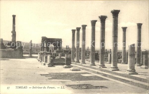 Timgad Ruines Romaines Interieur du Forum Ruin